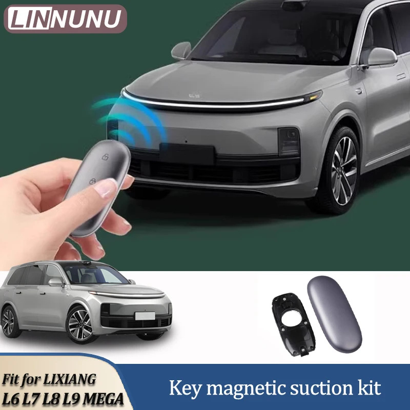 Linnunu Fit for Lixiang L6 L8 L9 Mega Car Key Modification Magnetic Key Switch Key Modification Magnetic Kit Original Replacement Accessories Upgrade Easy Flip Cover Factory Activation