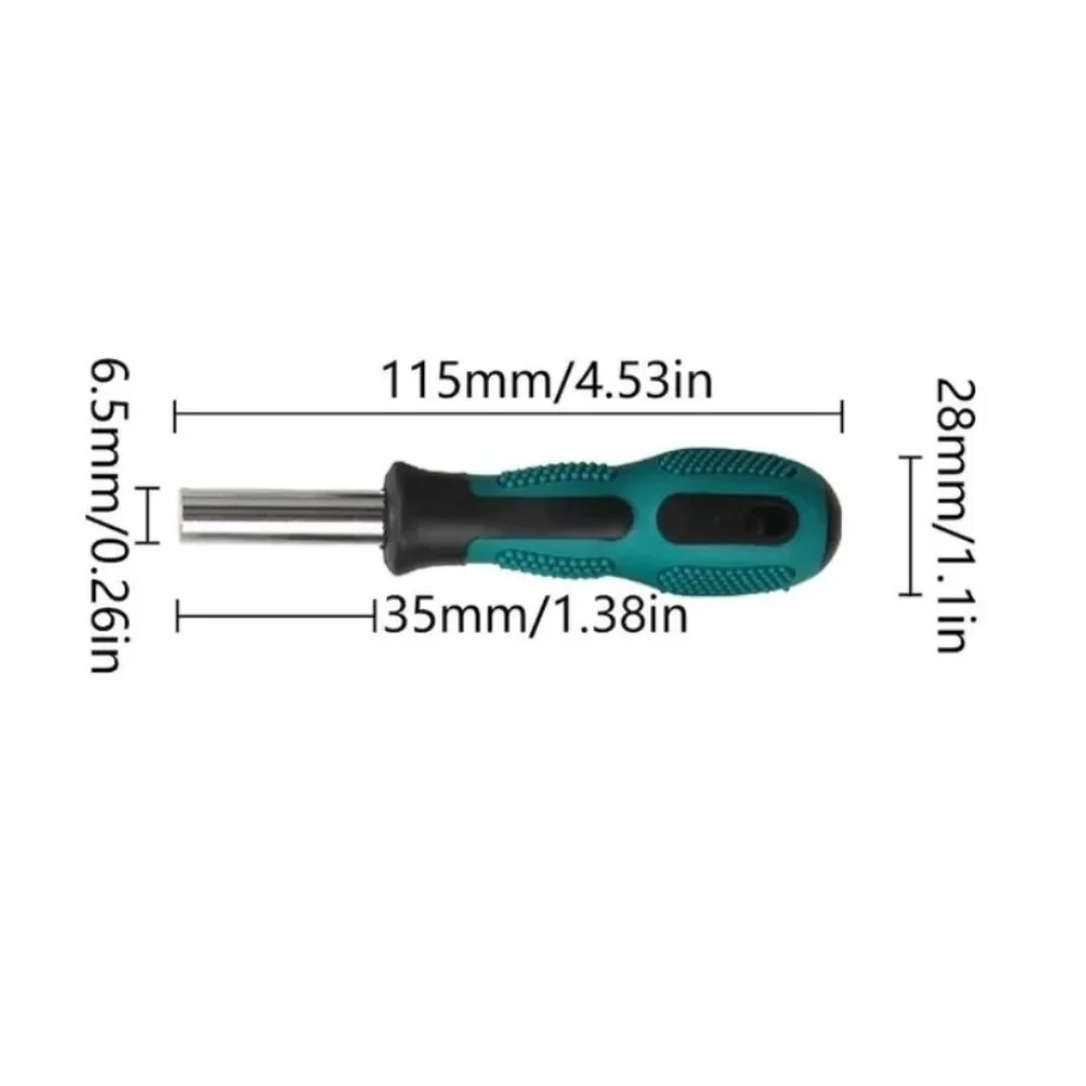 1 Stück 1/4 Zoll Sechskant-Schraubendreher-Bithaltergriff mit magnetischer Spitze, rutschfester ergonomischer Griff für Heimreparaturen und Autowartung – Detail 5