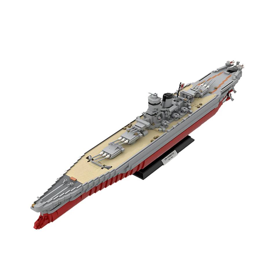 MOC-78246 Yamato Military Warship Building Blocks WW II Naval Battleship Fleet Model Technology Bricks Birthday Toy For Children