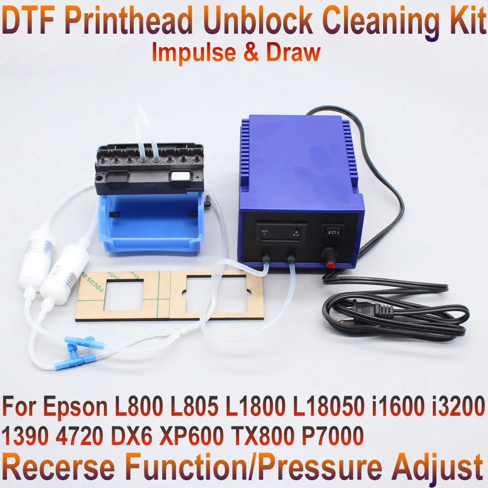 

DTF 1390 Ink Printhead Clogged Cleaning Machine Clean Kit For Epson L1800 L805 i3200 4720 XP600 Print Head Repair Tool Washer