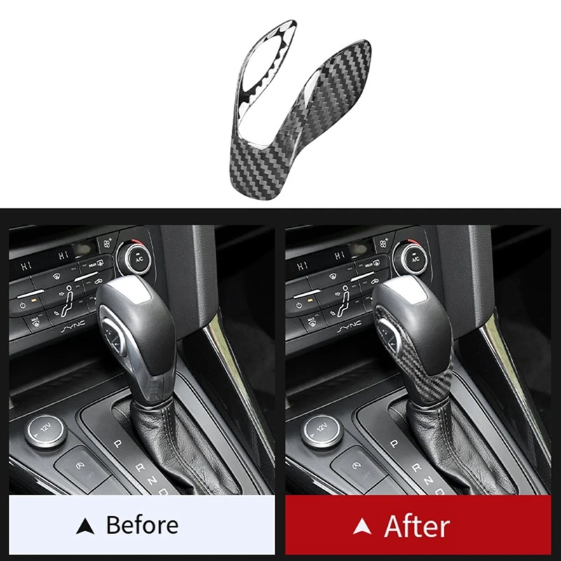

Car Gear Shifter Knob Cover Trim for Ford Focus Fiesta 2012-2018 LHDJAS