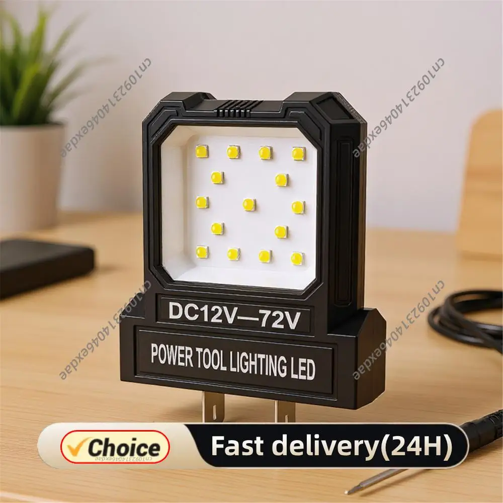 12V-72V LED Mini Pocket Work Light 550LM No Battery Super Bright Spotlight Camping Lantern for Garage Car Repair Camping Fishing