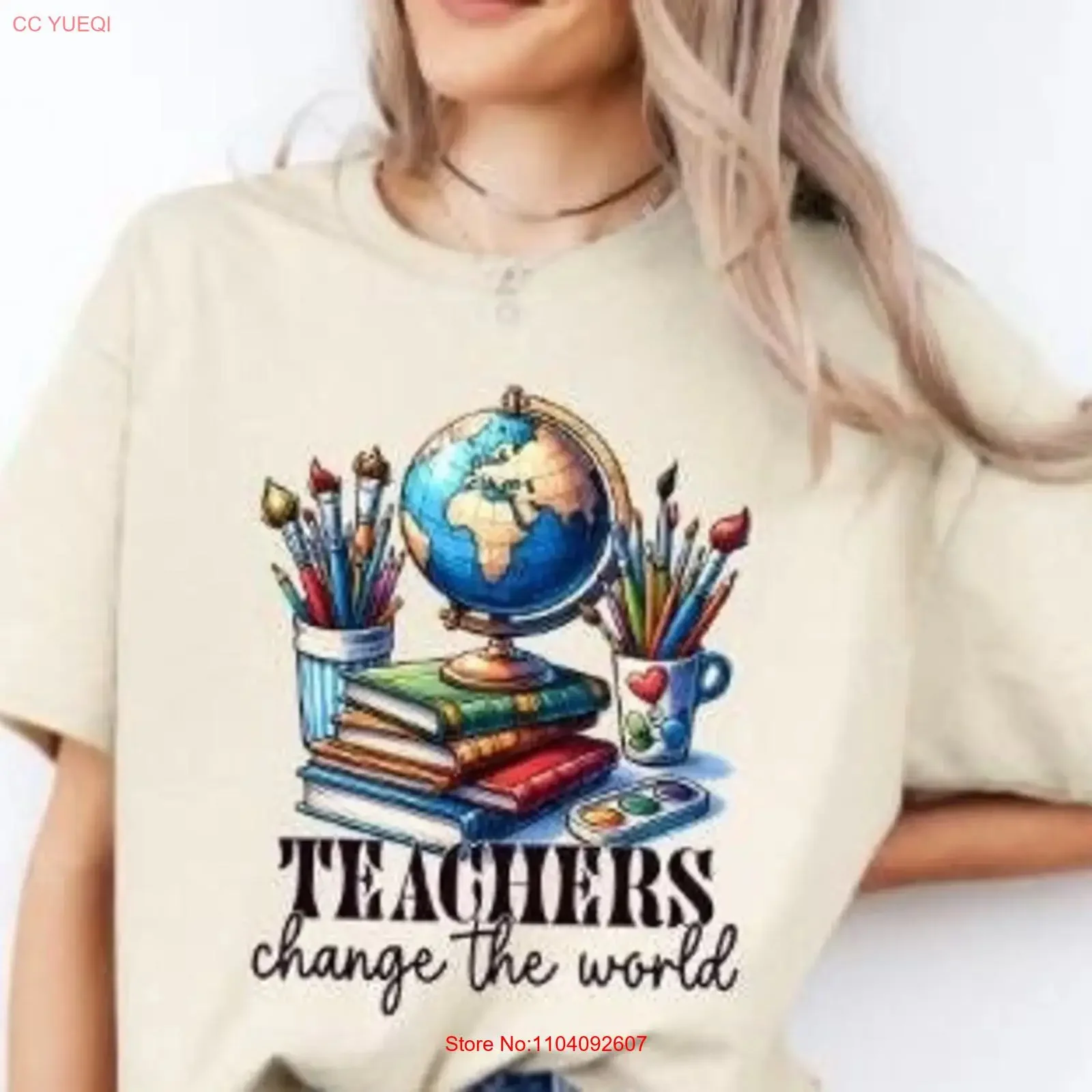 Teachers Change The World T Shirt Emotional Teacher Funny for Kindergarten School vintage Washed Comfortable Versatile Soft