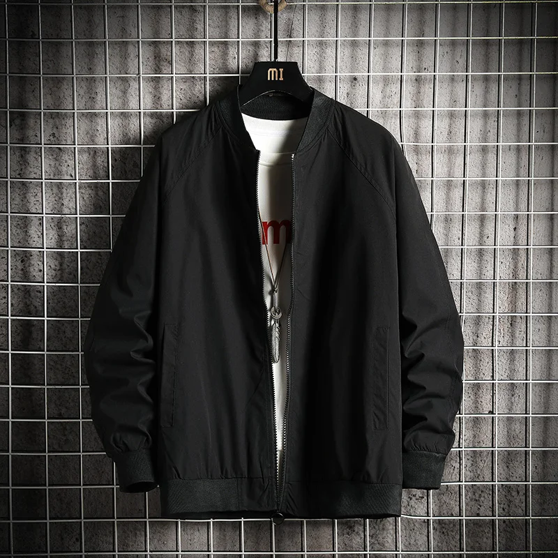 Casual Men's Baseball Jacket Spring Autumn Trendy Loose Fit Versatile Ins Jacket Youthful Energy Style Polyester Fiber 100%