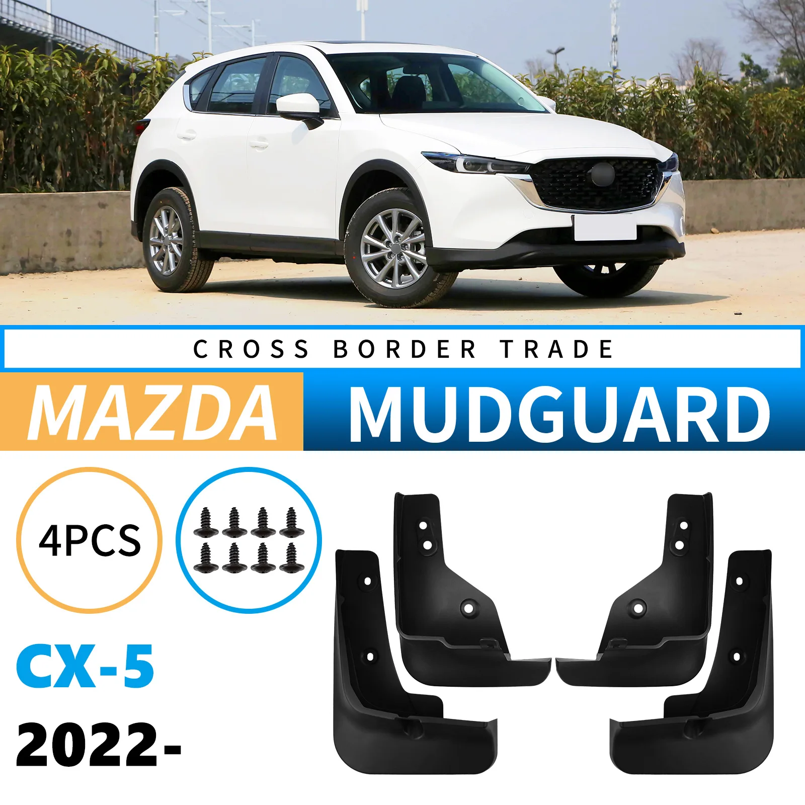 

Car Mud Flap Protection Prolong Car for Mazda CX-5 2022 Mudguards Car Tire Soft Rubber Mudguards