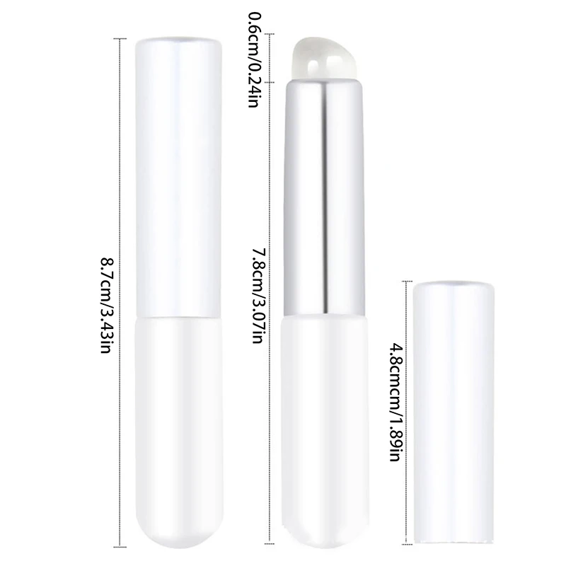 Silicone Lip Brush With Plastic Handle Portable Lipstick Lip Balm Applicator With Cap Perfect Christmas Gifts