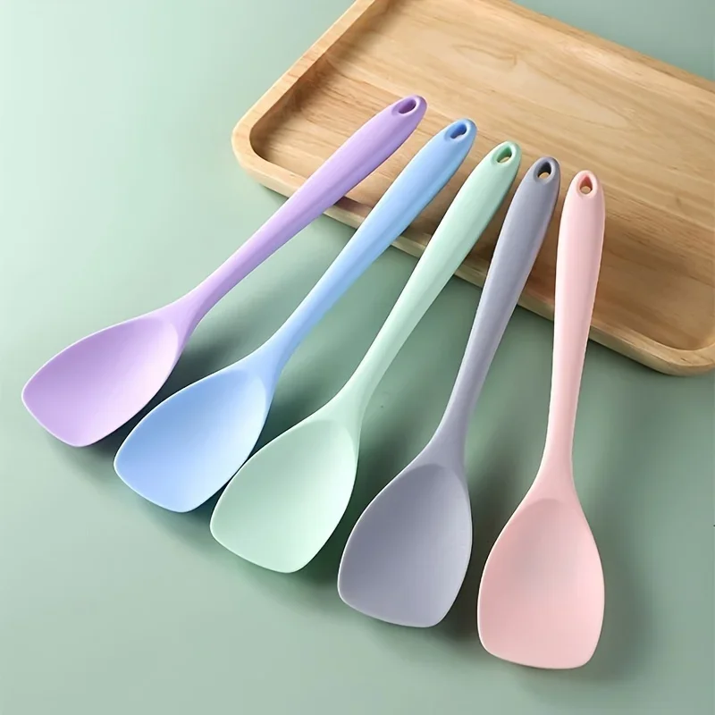1pc  Multi Functional Silicone Spatula - A Non Stick, Food Safe Kitchen Tool for Cooking, Baking, and Salad Mixing