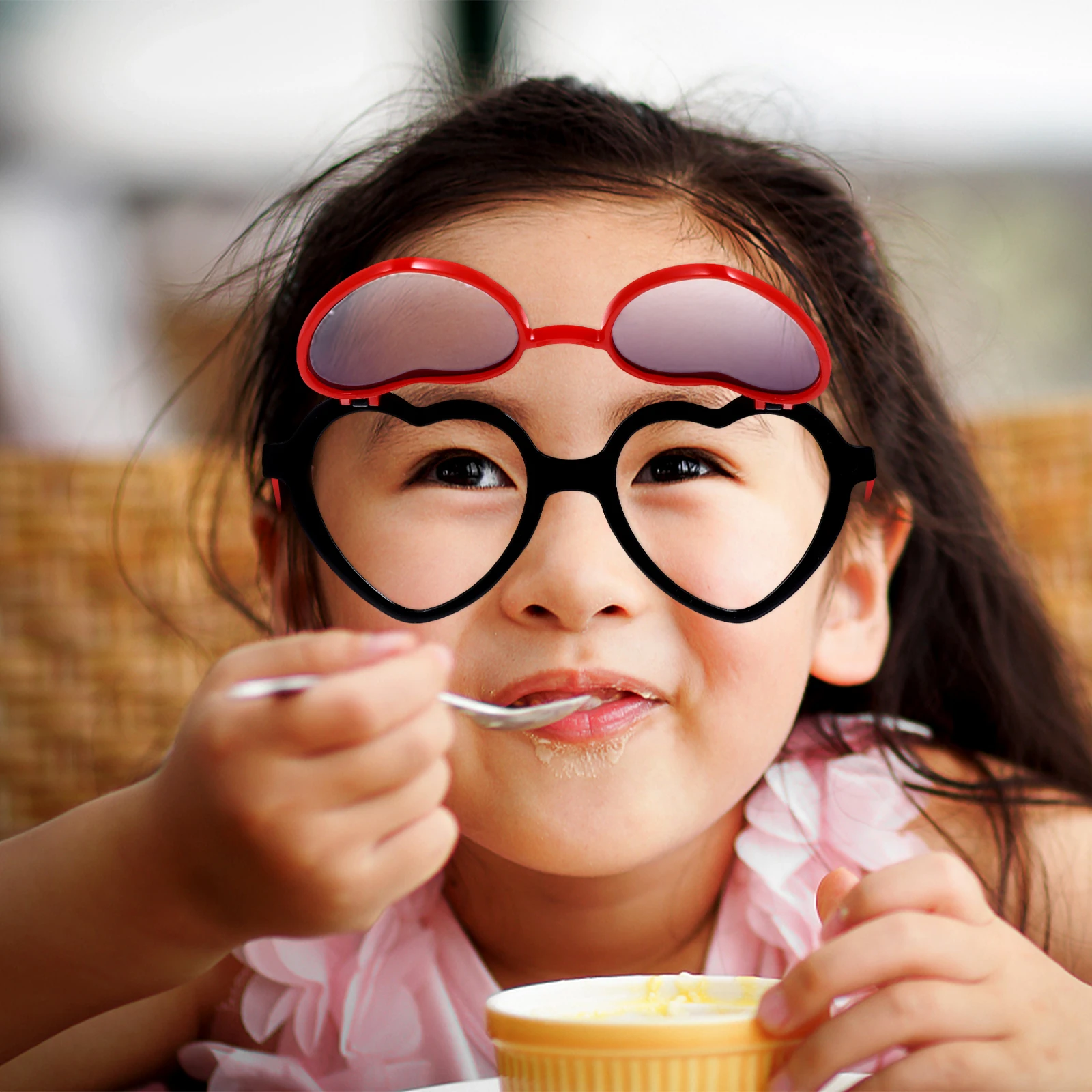 

Children Glasses Lightweight Comfortable Kids Sunglasses Black UV400 Protection Outdoor Party Favors Toddler Cartoon Design