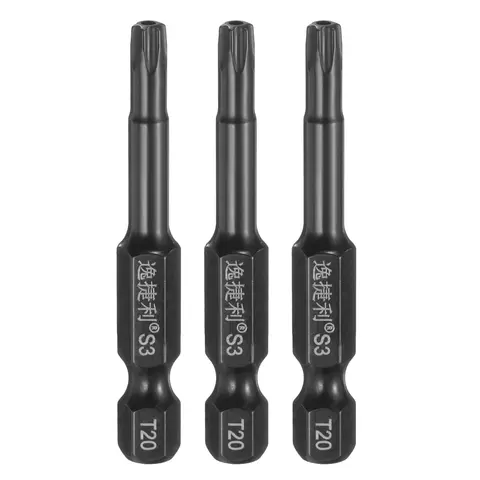 T7 t8 t9 t10 t15 t20 t25 t27 t30 t40 torx chave de fenda bit 1/4 "hex shank 50mm magnético à prova de violação estrela hex chave de fenda bits