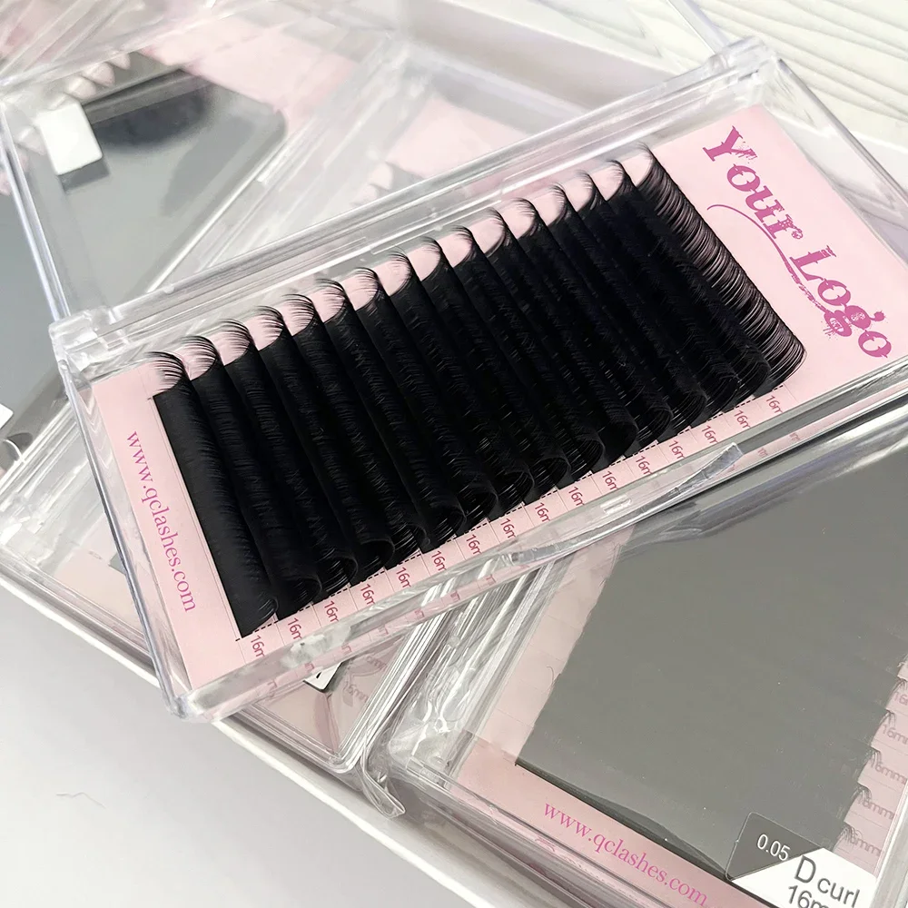 cashmere lash extensions trays wholesale faux mink eyelash extensions supplier 0.05 volume fluffy lash extensions