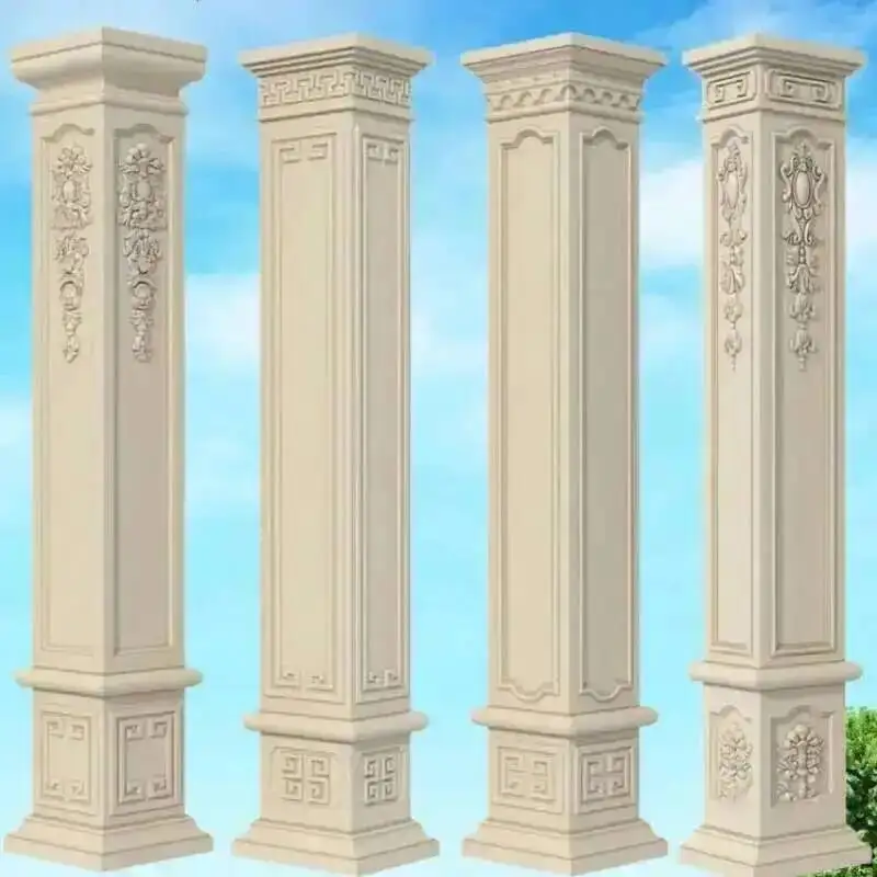

Nordic Thickened Villa Exterior Wall Decorations Garden ABS Square Roman Column Molds Gate Cement Square Column Building Decor M