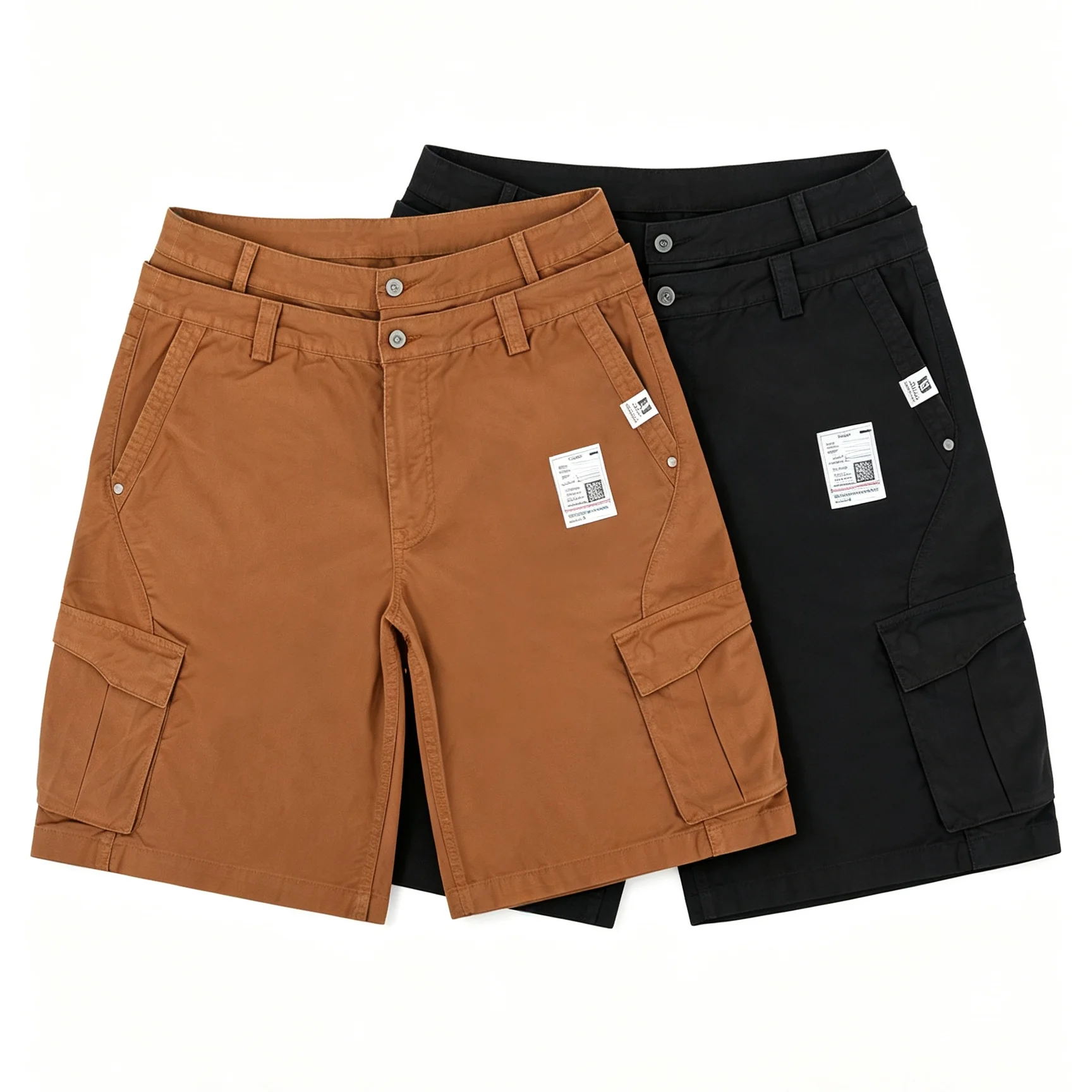 New Japanese Style Street Classic Work Cargo Shorts Unisex Loose Multi Pocket Casual Walking Shorts