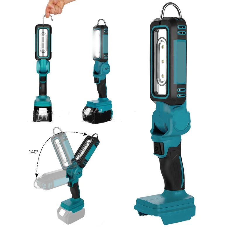 

Для Makita 18 В BL1860 BL1850 BL1840 BL1830 литий-ионный аккумулятор складной светодиодный рабочий фонарь ручной фонарик прожектор для кемпинга