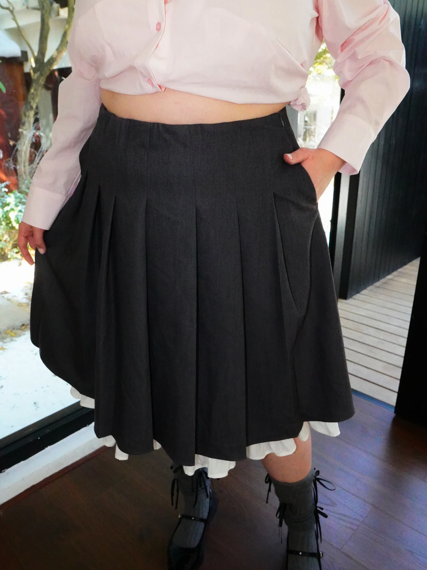 

Винтажная длинная плиссированная юбка ay серии HotNipplesClub, коллекция College Sle, осень-зима, большие размеры, смесь хлопка и полиэстера