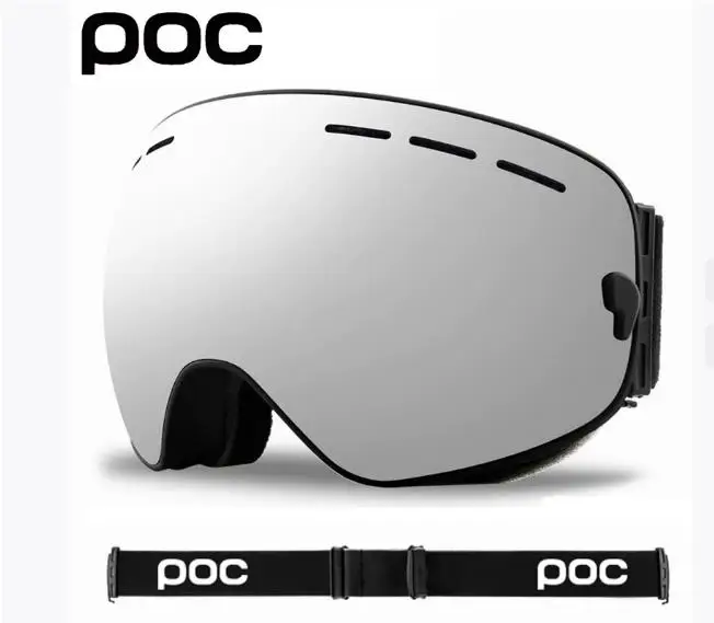 

Двухслойные противотуманные лыжные очки POC, лыжные очки с покрытием, защитные очки для альпинизма, двухслойные противотуманные очки