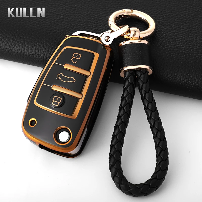 غطاء حافظة مفاتيح السيارة من البولي يوريثان الحراري ، غلاف فوب لأودي C5 ، C6 ، R8 ، A1 ، A3 ، A4 ، A5 ، A6 ، A7 ، Q3 ، Q5 ، Q7 ، S6 ، B6 ، B7 ، b8 ، 8P ، 8V ، 8L ، TT ، RS ، RS3 ، S3 ، Sline Keychain #4