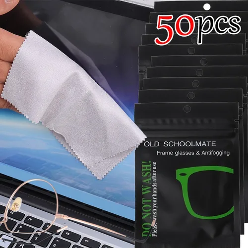 Toallitas suaves antiniebla autoselladas reutilizables y empaquetadas por separado, paño para lentes antiniebla prehumedecidas, desempañador, toallita para gafas