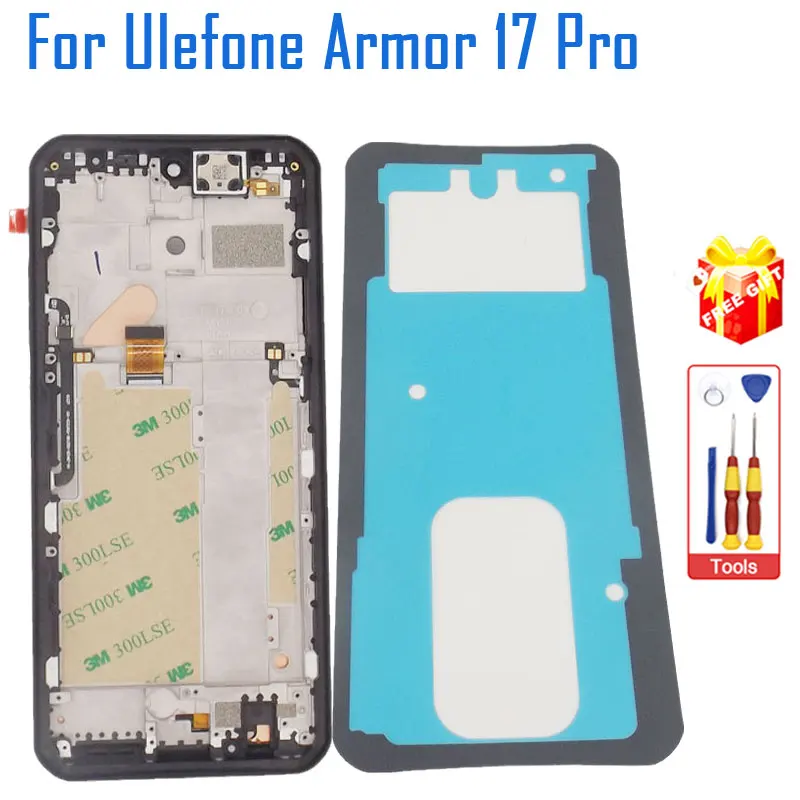 New Original Ulefone Armor 17 Pro LCD Display+Touch Screen+Frame Assembly With Adhesive For Ulefone Armor 17 Pro Smartphone