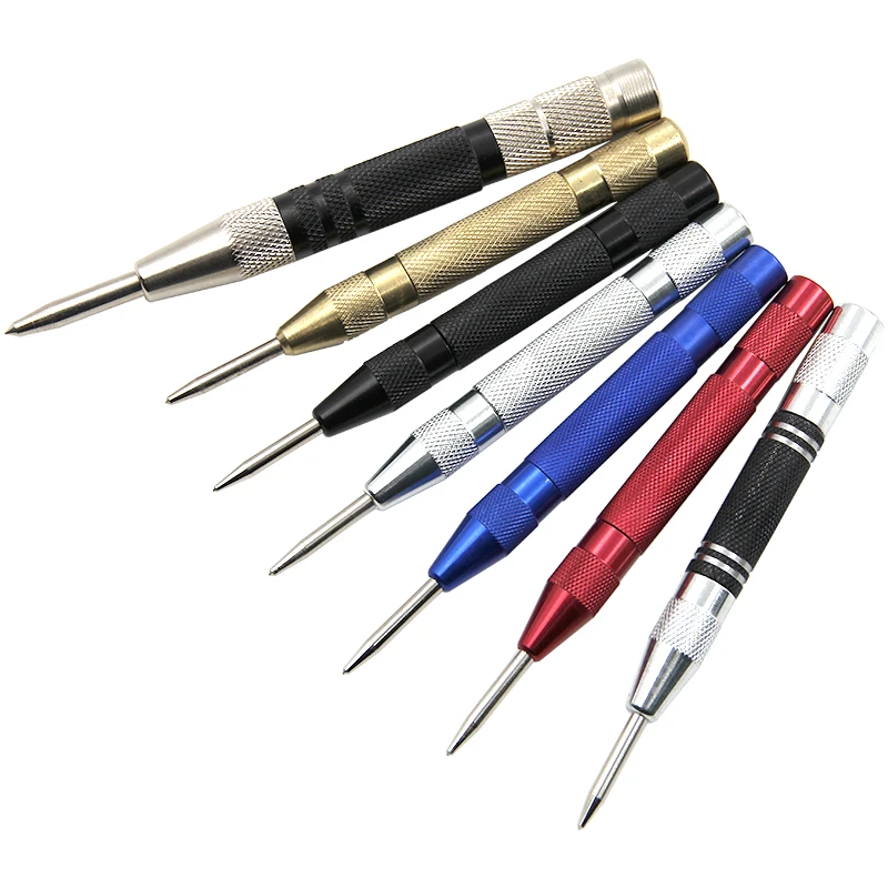 Automatic Center Punch Hole Automatic Punch Machinists Carpenters Tool Wood Press Dent Marker Woodwork Tool Metal Drill Bit