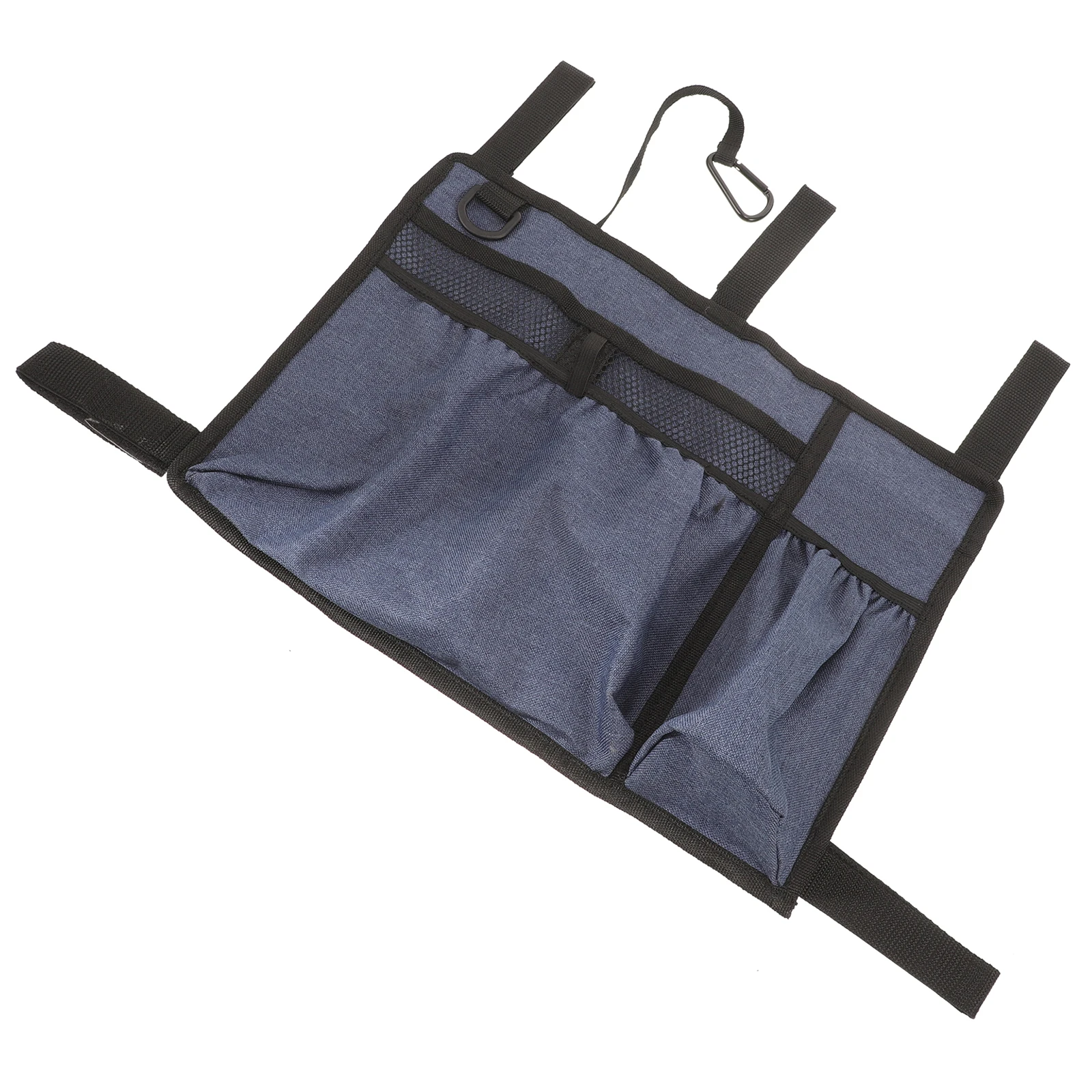 

Walker Bag Blue 600D Oxford Cloth Wheelchair Side Pouch Storage For Folding Walker Handicapped Accessories Portable Cup Holder