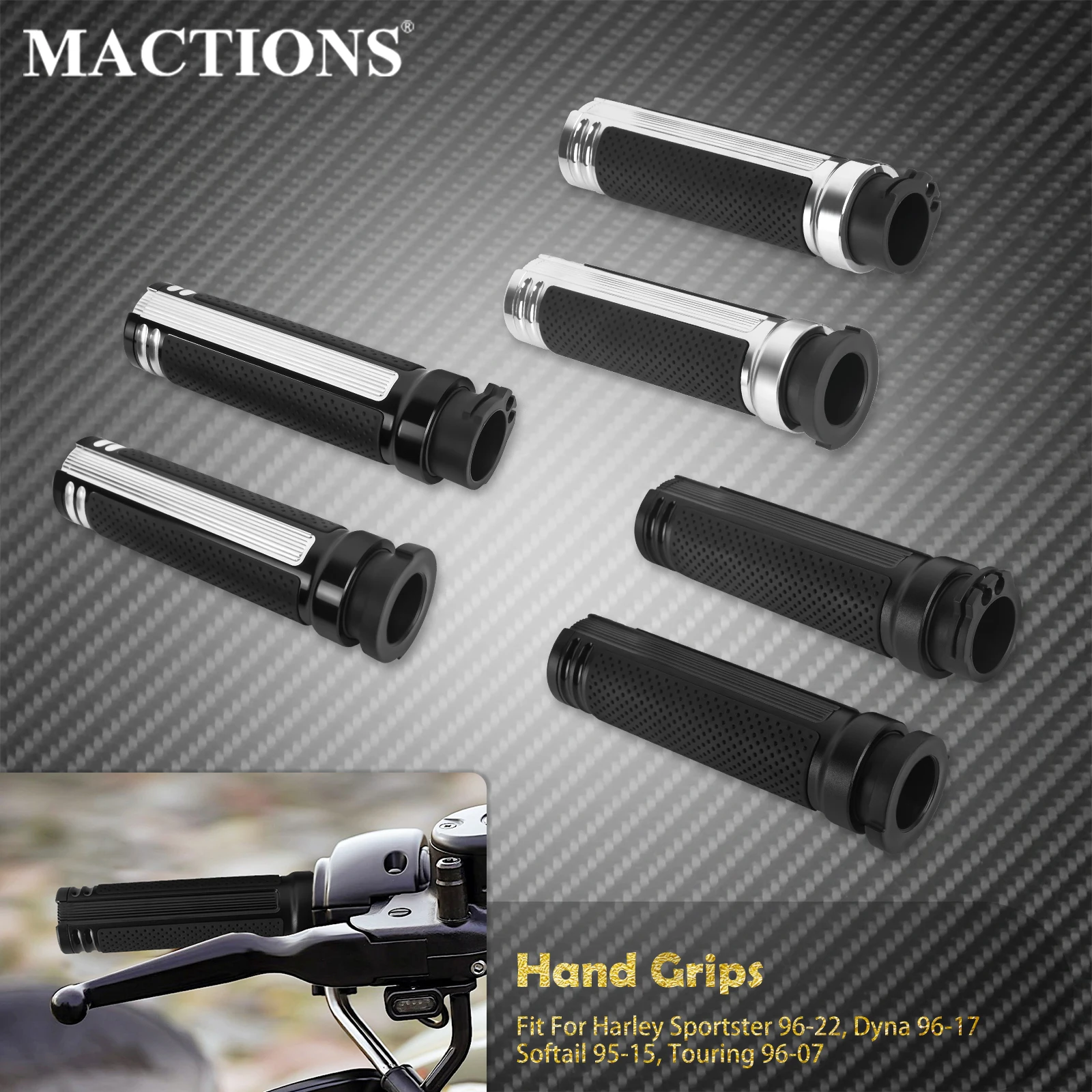 Motorcycle 1'' Hand Grips 25mm Handle Bar For Harley Touring Softail Sportster XL 883 XR Dyna V-rod VRSC Street Glide Fat boy FL