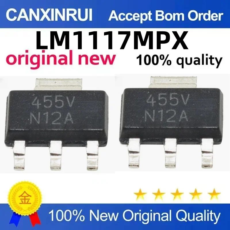 

(5-100 pieces) Original stock LM1117MPX-1.8 LM1117MPX silk screen: N12A SOT-223