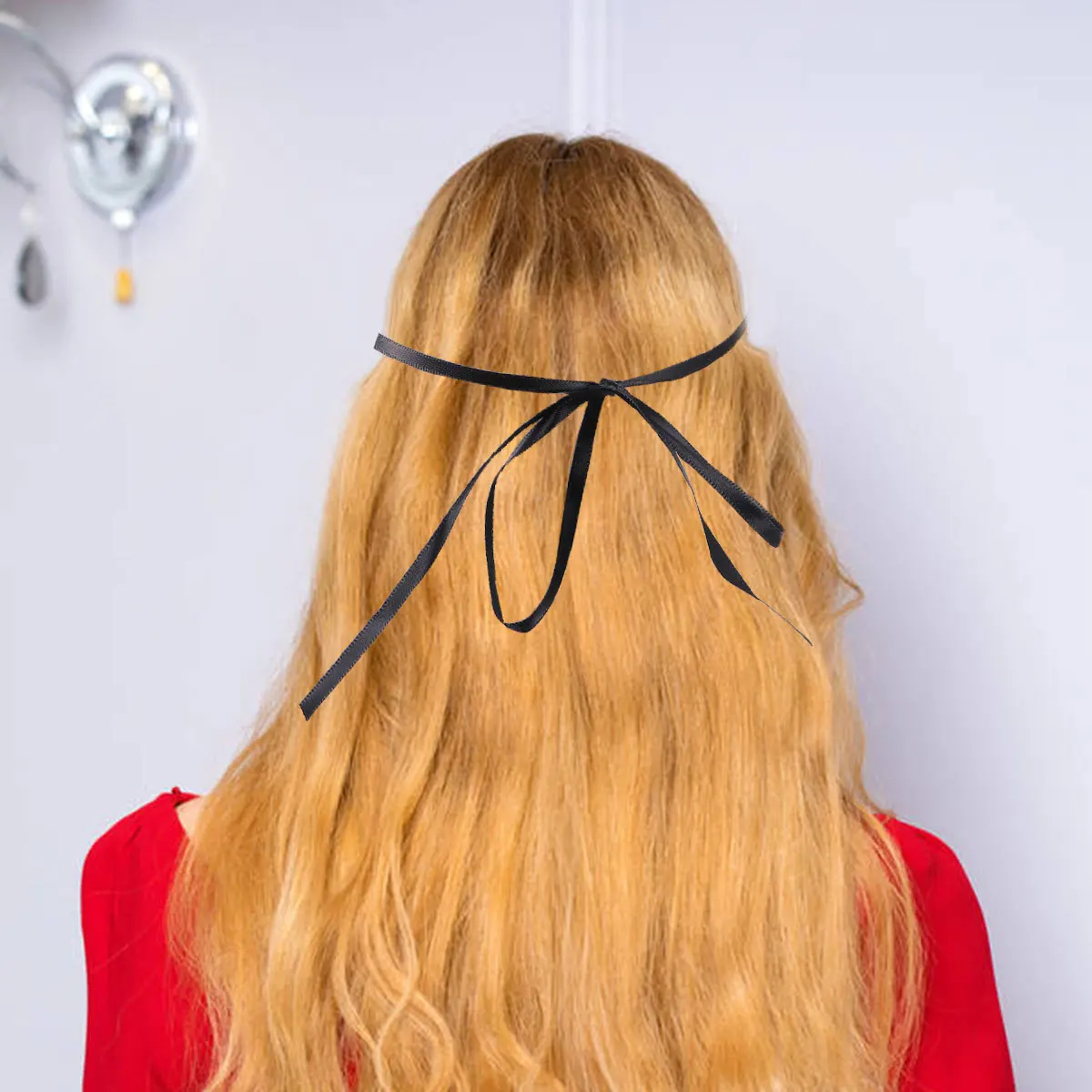 

Halloween Black Lace Veil Red Rose Pendant Headband Adjustable Cosplay Mask Party Supply Elegant Eye Veil Mask Masquerade