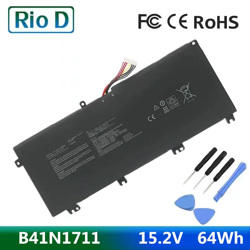 

B41N1711 15,2 В 64 Втч аккумулятор для ноутбука Asus ROG Strix GL703VD GL703VM GL503 FX503VM FX63V ZX63V GL503VD GL503VM