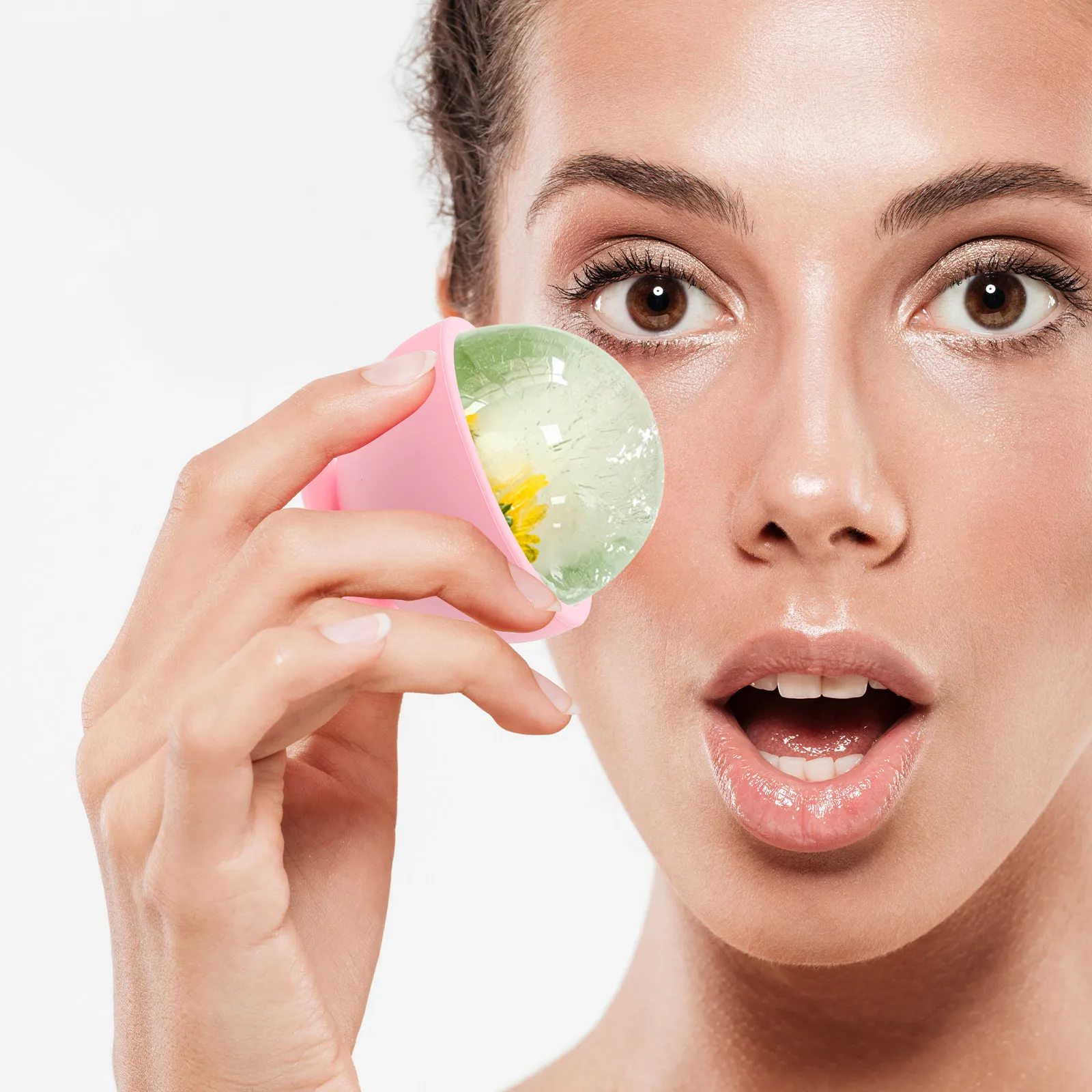 Face Silicone Portable Skin Massage Cooling Roller Facial Ice Mold Relieves Swelling Sun Redness Repair Tool view 2