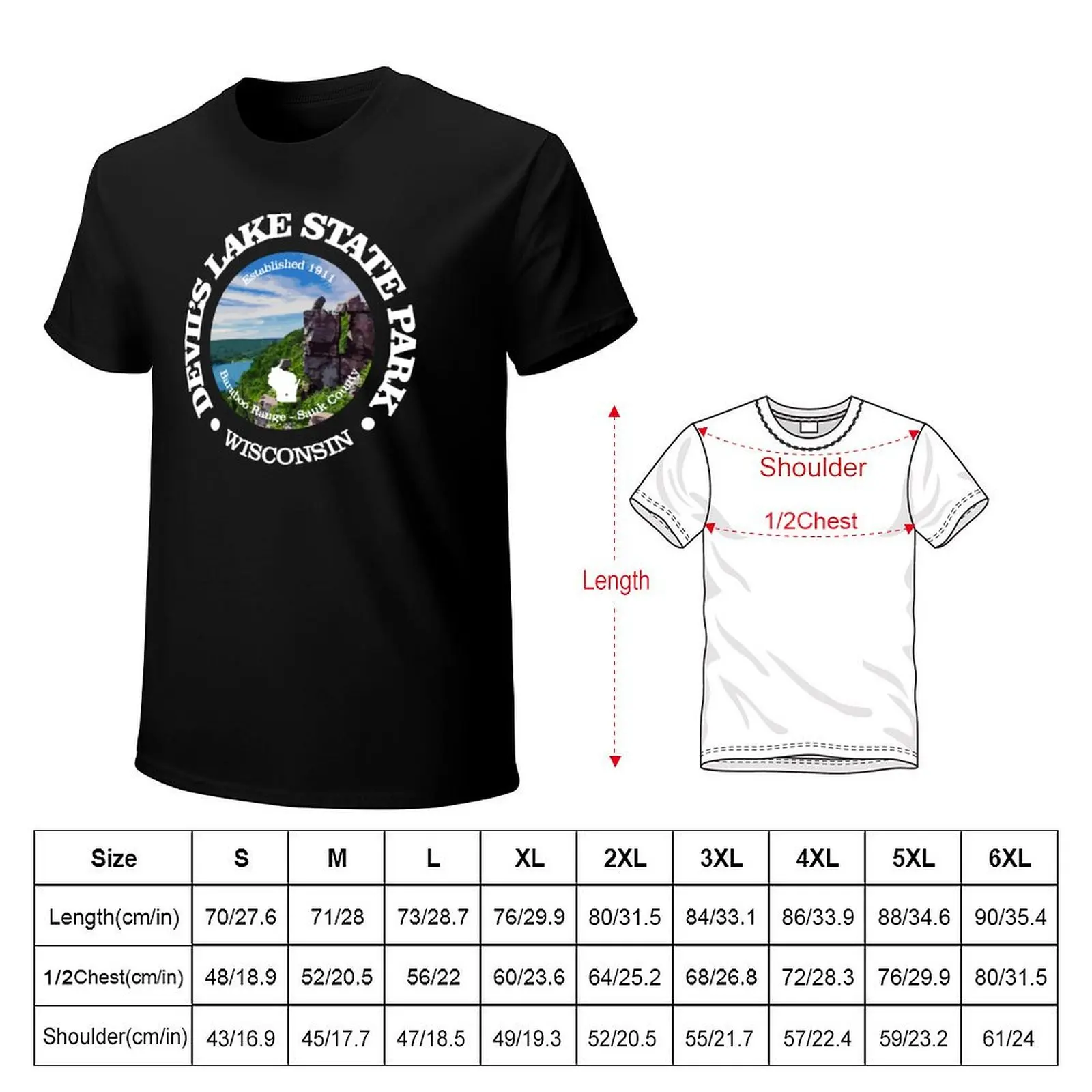 Devil_s Lake SP T-Shirt Simple Casual Short Sleeve Tee