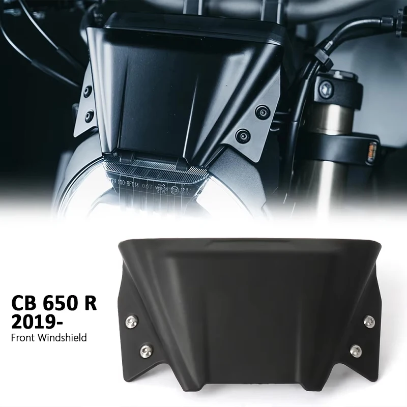 New Motorcycle Accessories Windscreen Windshield Black Spoiler Air Deflector For Honda CB 650R CB650R CB 650 R 2019-2023