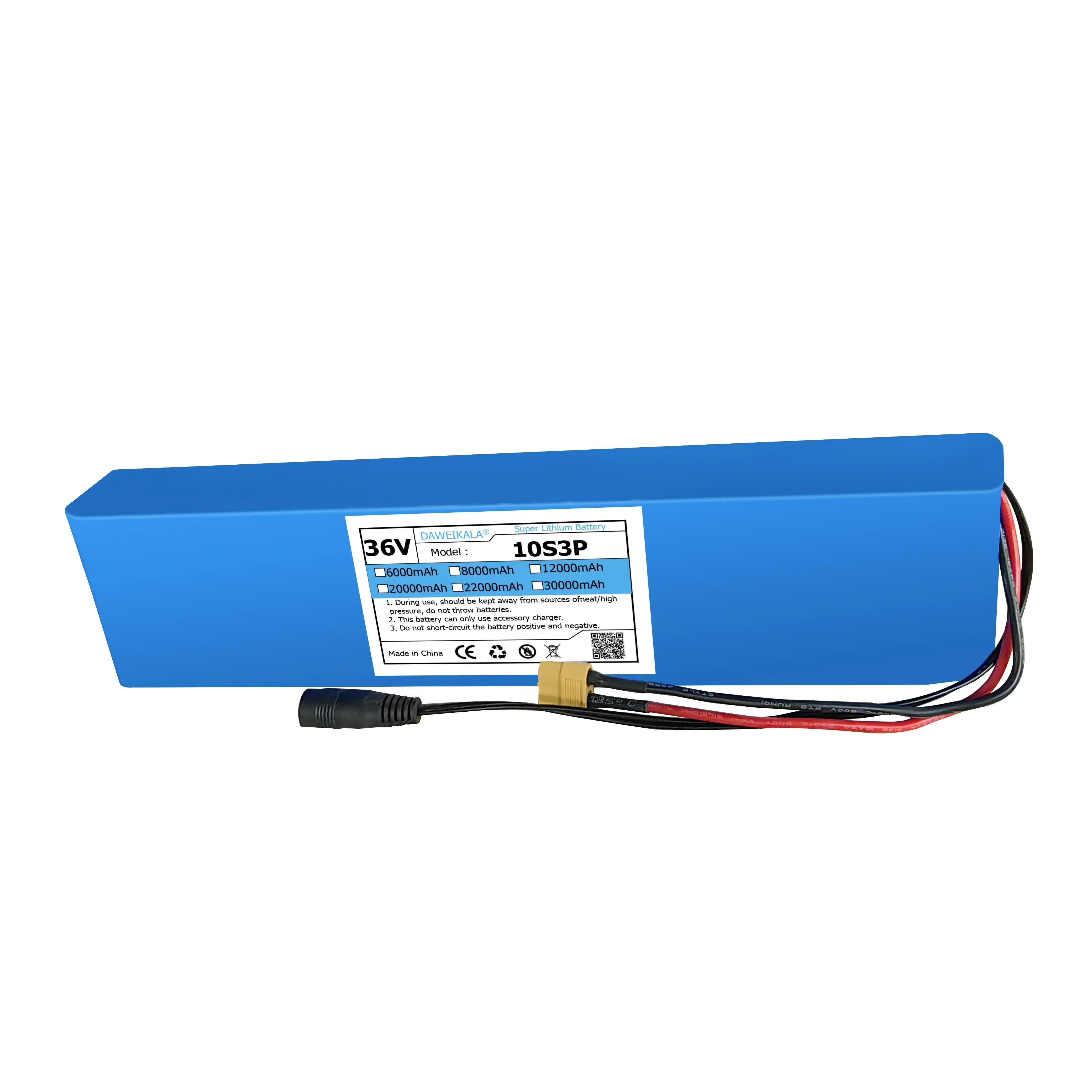 

Original 10S3P 36V 20000mAh Lithium-Ion Battery Pack – 500W Compatible with M356 36V Electric Scooters, BMS + Optional Plug