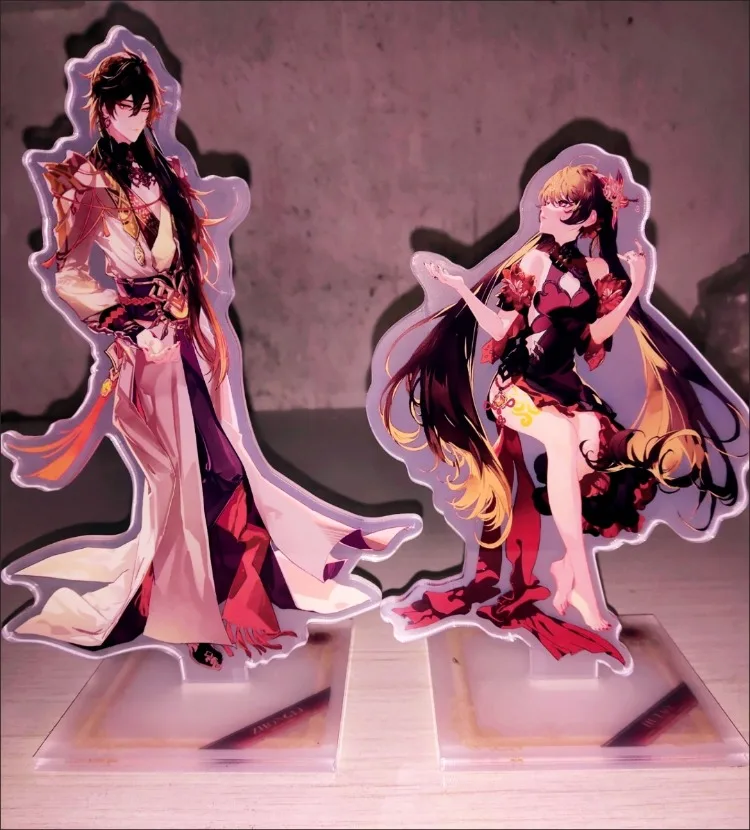 Game Genshin Impact Original Oath of the Moon Acrylic Figure Stand Destined Formless Series Big Special Effect Cool Figure Coser