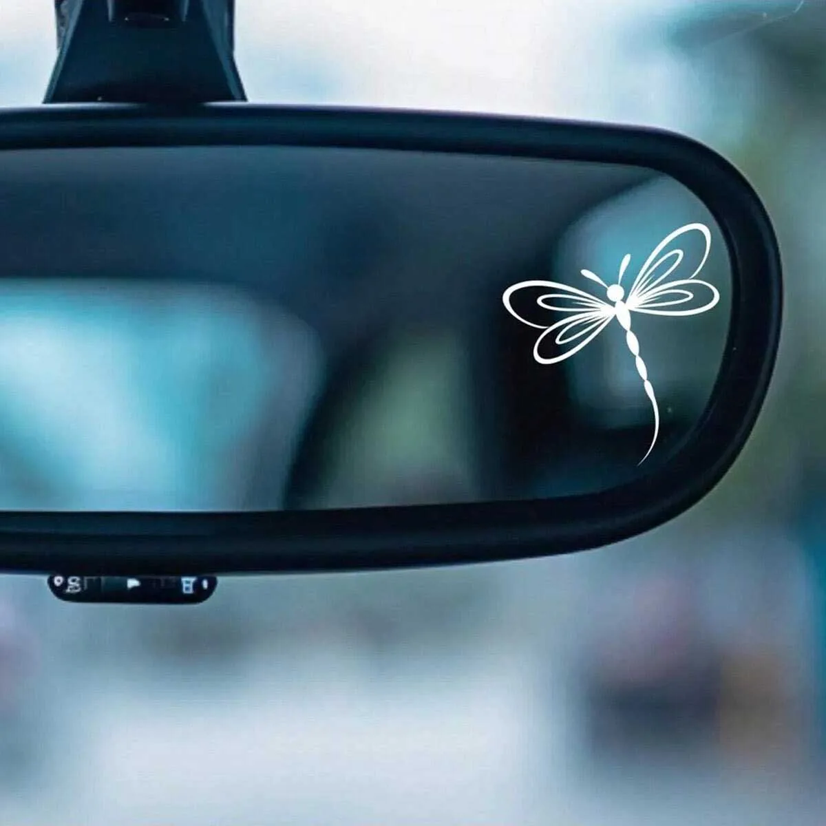 Dragonfly Rearview Mirror Sticker, Dragonfly Lover Car Sticker, Sun Visor Mirror Sticker, Reverse Mirror Sticker