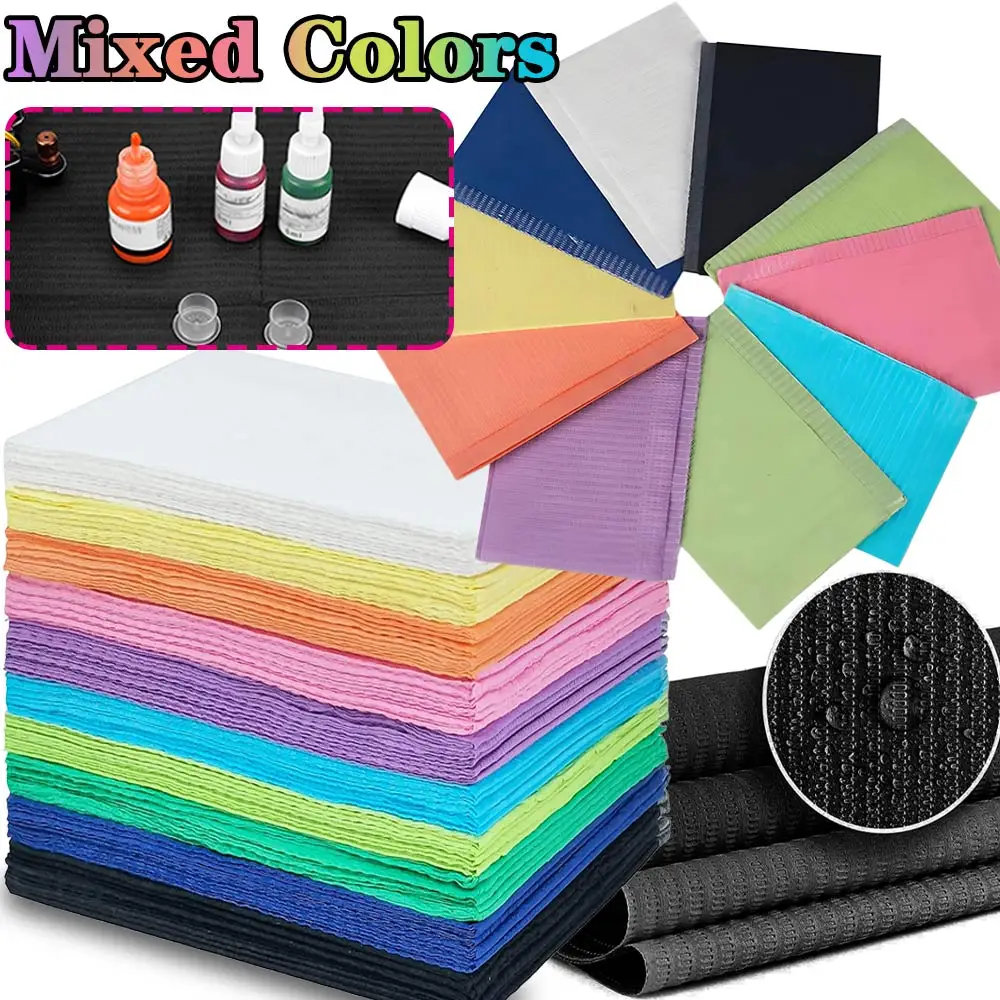 

250/125/50/15/5PCS Disposable Tattoo Clean Pad Mixed Colors Waterproof Table Covers Dental Bibs Nail Art Tablecloths Accessories