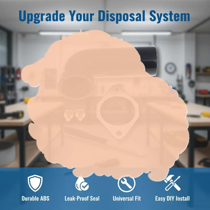 Garbage Disposal Elbow Replacement Kit No-tool Install Drain Gasket Fit for Insinkerator Kitchen Sink Replacement Parts