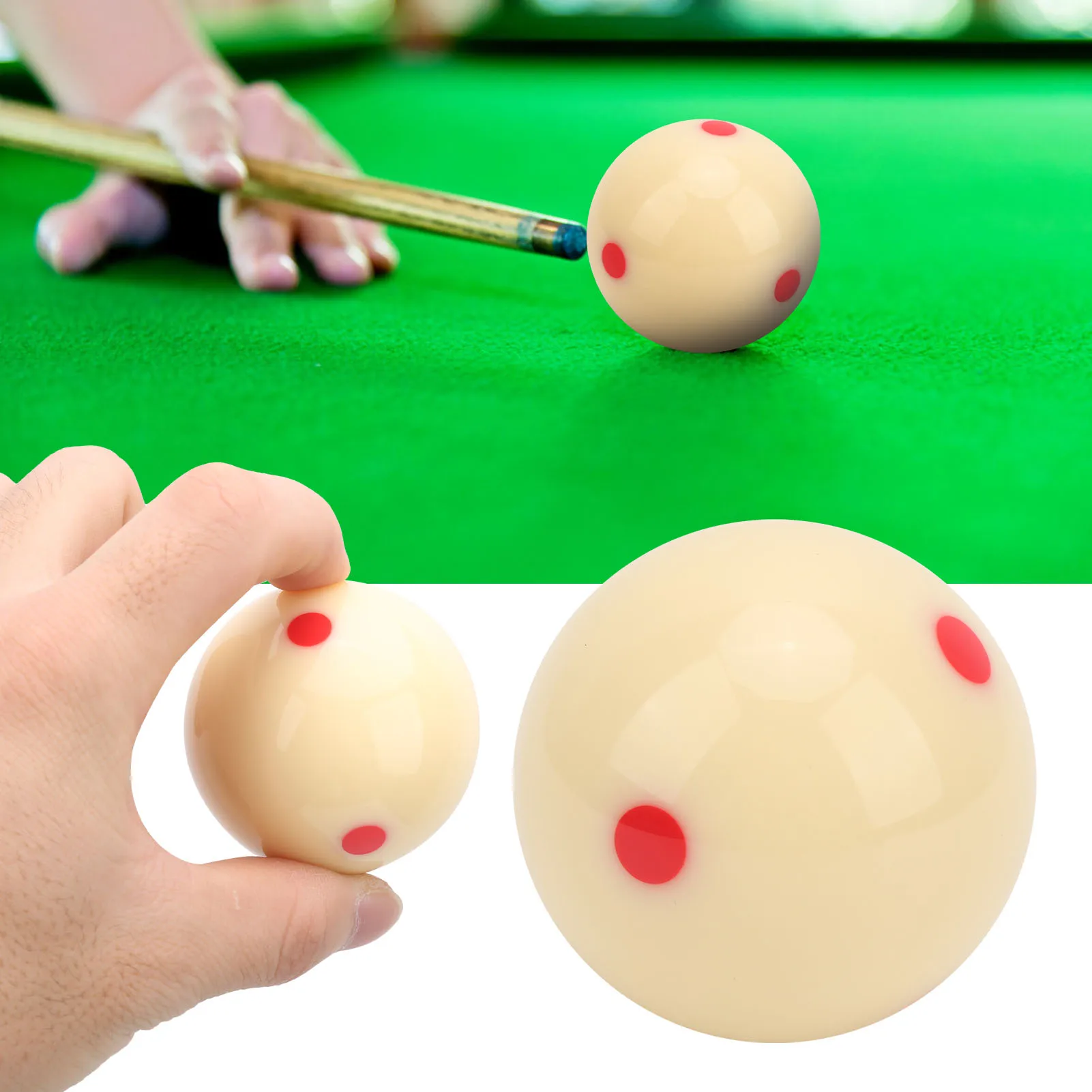 

52.5mm Red Dot Billiard Cue Ball Resin Material Professional Roundness Training Ball for Pool Snooker Practice Easy Control