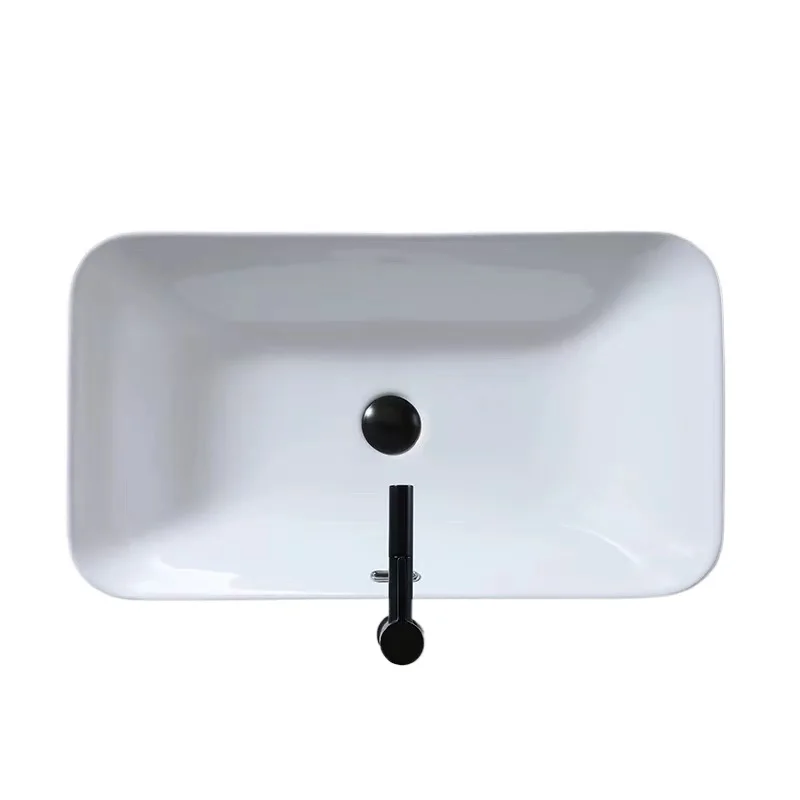 

Semi-embedded face wash Taichung basin ceramic countertop square home hotel deepened single basin