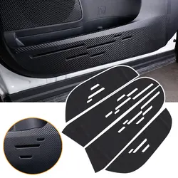 1Set/4pcs Car door protection film Carbon fiber anti-kick pads Car styling Sticker Accessories For Toyota Rav4 2014 2015 2016