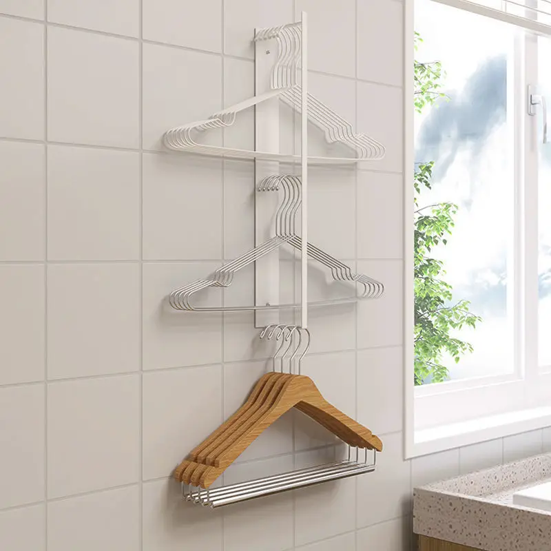 Magnetic Hook Hanger Storage Balcony Washing Machine Wall-mounted Punching-free Clothes Hanger Multi-functional Storage Rack NEW