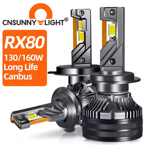 H7 LED Headlight Bulbs Conversion Kit H11 H4 H8 9005 9006 H1 Car LED Headlights 3570 CSP Chips 6000K Cool White High Power 160W