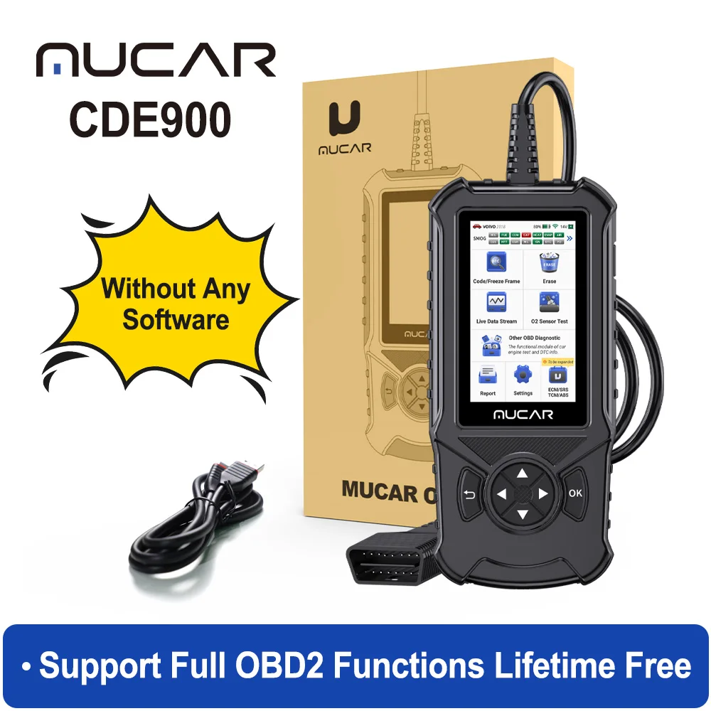 MUCAR CDE900 Obd2 Scanner ECM TCM ABS SRS Auto Diagnose Werkzeuge Auto Code Reader Diagnose OBD Scanner WIFI Kostenloses Update