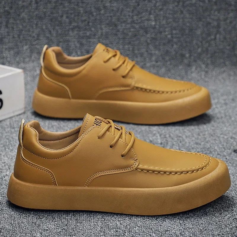 

High End Men Leather Casual Shoes Business Shoes Driving Flats Low Top Tennis Trainers Masculino Sneakers Tenis Masculino