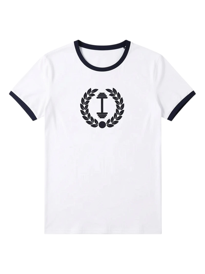 

Men's ort Sve T-irt Pure Cotton round Ne Spor Casual Fitn Original Base irt Tiger Print Slim Elastic Faion ...