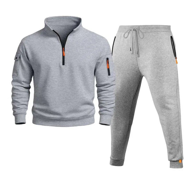 

Мужской спортивный комплект 2025 года, новый осенне-зимний спортивный костюм, модная куртка, длинные брюки с длинными рукавами, повседневный спортивный мужской костюм с капюшоном
