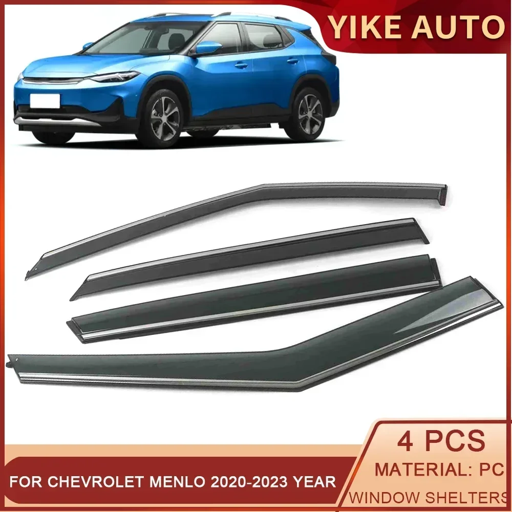 For Chevrolet Menlo 2020-2023 Car Window Sun Rain Shade Visors Shield Shelter Protector Cover Sticker Exterior Accessories