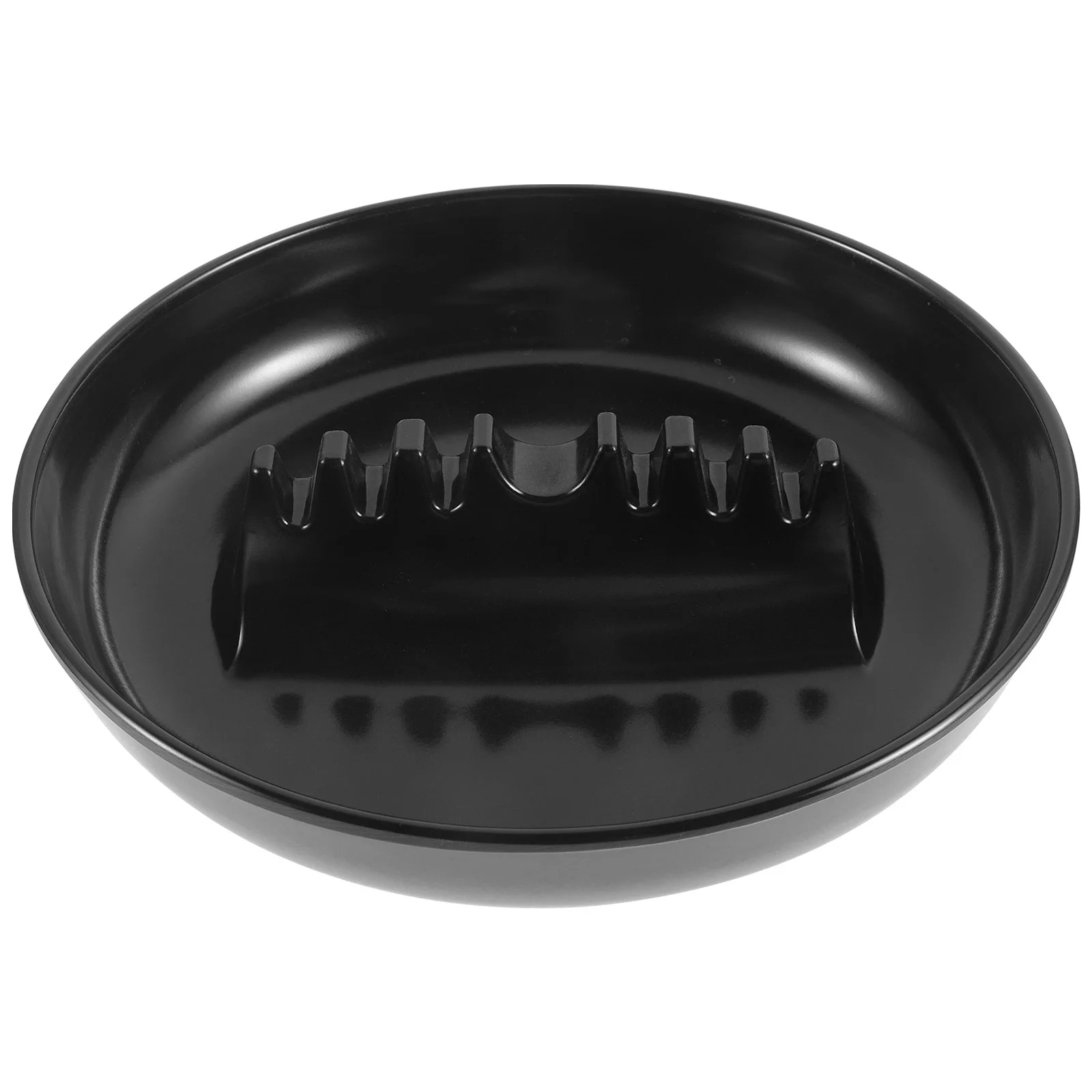 Black Seven-slot Ashtray Cigarette Multi-purpose Round Plastic Melamine Rack Holder Creative for outside Decorative Travel