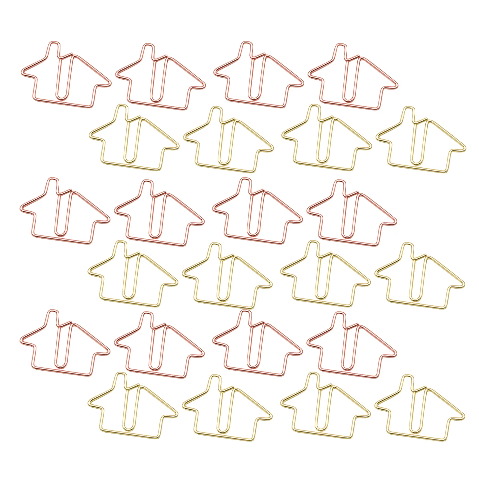 60 قطعة من مشابك الورق المعدنية الإبداعية للمكتب والديكور المنزلي وتنظيم مقاطع الذهب مجموعة مشابك القرطاسية