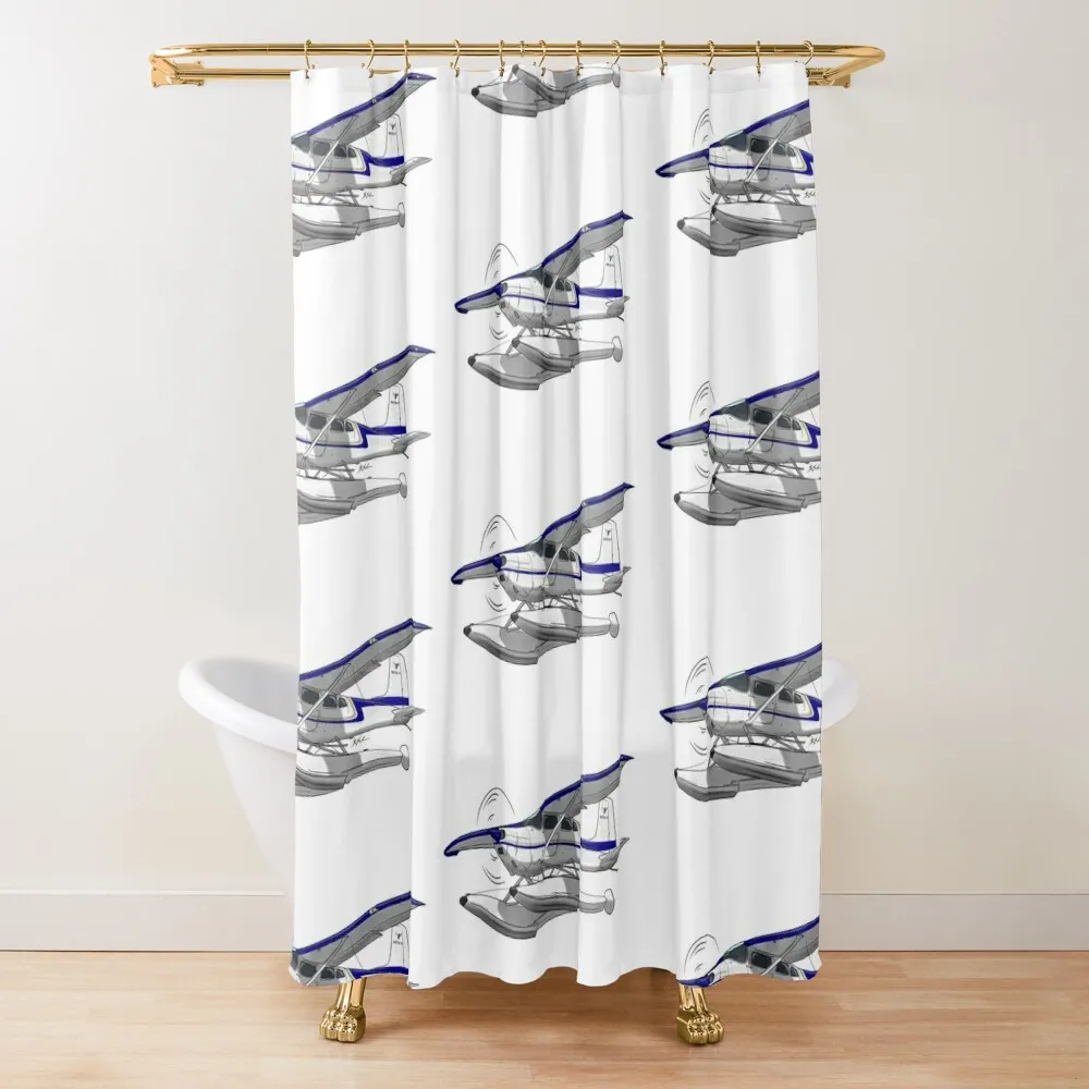 float plane Shower Curtain Bathtub Bathroom Box Curtain
