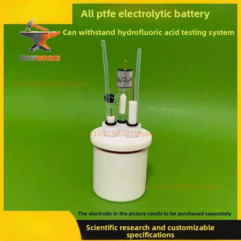 C004S type fully tetrafluoroethylene electrolytic cell, three electrode system sealed electrochemical cell. 25ml 50ml ... 500ml.